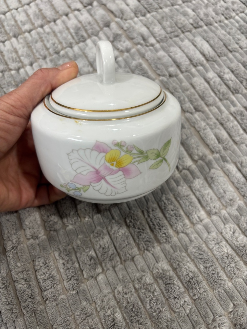 BOHEMIAN Czechoslovakia Sugar porcelain bowel Fine Bohemian China